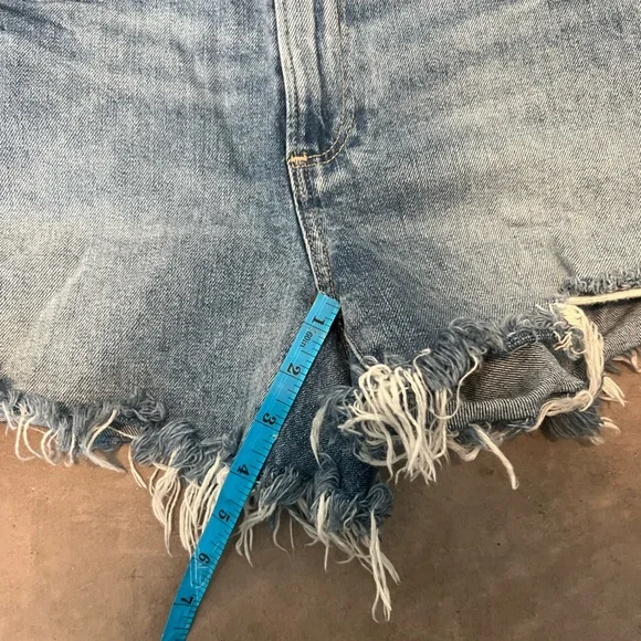 PAIGE Light Blue Distressed “Dani Shorts” - Picture 5 of 8